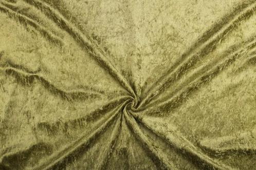 Velvet stof licht khaki stof - 10m rol - Polyester stof, Hobby & Loisirs créatifs, Tissus & Chiffons, Enlèvement ou Envoi