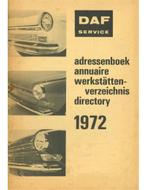 1972 DAF SERVICE ADRESSENBOEK, Ophalen of Verzenden