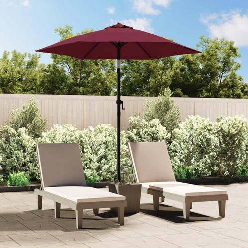 vidaXL Parasol 200x224 cm aluminium bordeauxrood, Tuin en Terras, Parasols, Nieuw, Verzenden