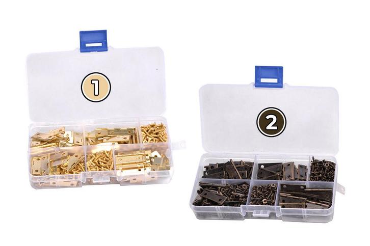 Set van 100 metalen scharnieren (goud, 24x16 mm), geleverd, Doe-het-zelf en Bouw, Gereedschap | Overige machines, Nieuw, Verzenden