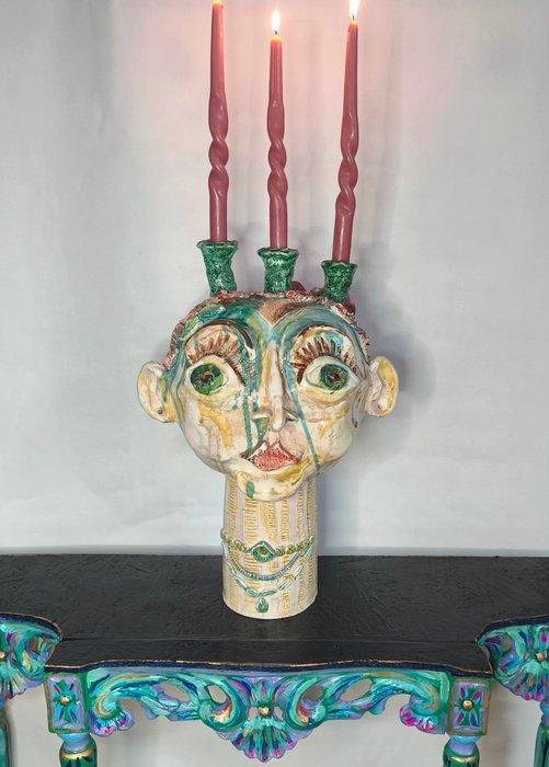 Maria Carolina - sculptuur, Large Handbuilt Ceramic, Antiquités & Art, Art | Objets design