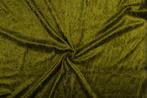 Velvet stof khaki groen stof - 10m rol - Polyester stof, Hobby en Vrije tijd, Nieuw, Verzenden