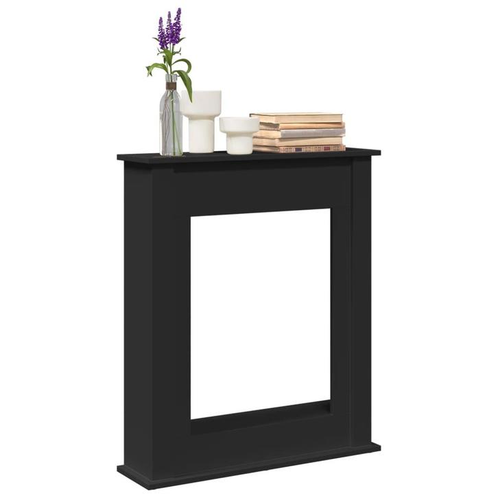 vidaXL Haardombouw 75x20x87,5 cm bewerkt hout zwart, Huis en Inrichting, Kachels, Nieuw, Verzenden