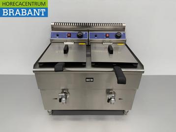 HCB Friteuse double en acier inoxydable 2 x 14 litres beschikbaar voor biedingen