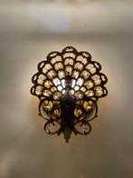 Wandkandelaar - Exquise vintage goudkleurige wandlamp met