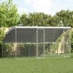 vidaXL Kippenhok Zilver 400 x 200 x 198.5 cm Gegevens staal, Dieren en Toebehoren, Verzenden, Nieuw