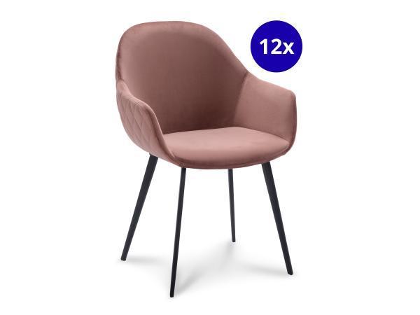 Veiling - Armstoel Cal (set van 12) Velvet - Velours - Oud R, Maison & Meubles, Chaises