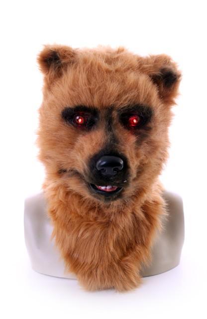 Masker Grizzly Beer Lichtgevende Ogen en Bewegende Mond Brui, Kleding | Heren, Carnavalskleding en Feestkleding, Nieuw, Ophalen of Verzenden