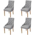 vidaXL Eetkamerstoelen 4 st stof lichtgrijs, Huis en Inrichting, Verzenden, Nieuw