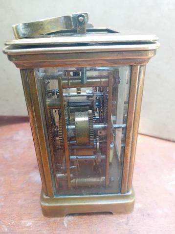 Rijtuigklok, Wekker - - Verguld messing - 1850-1900