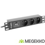 Lanberg PDU-03E-0200-BK energiedistributie 3 AC-uitgang(en), Computers en Software, Pc- en Netwerkkabels, Verzenden, Nieuw