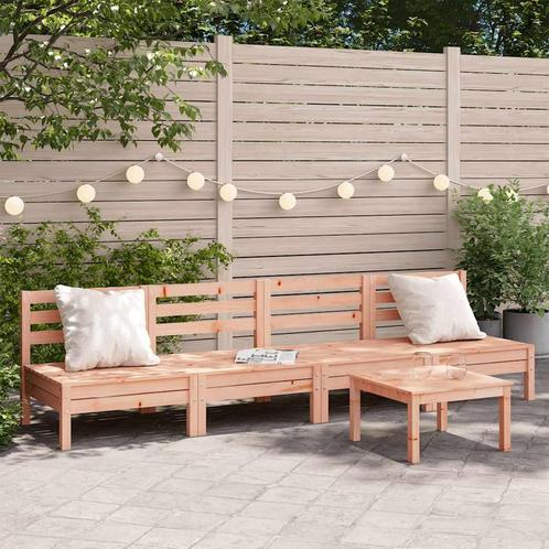 vidaXL Tuinbanken 4 st zonder armleuning massief douglashout, Tuin en Terras, Tuinsets en Loungesets, Nieuw, Verzenden