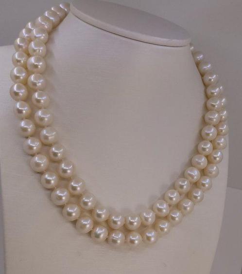 Zonder Minimumprijs - Halsketting 9,5x10,5 mm ronde witte, Handtassen en Accessoires, Kettingen