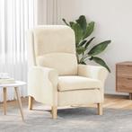 vidaXL Fauteuil Crème 52 cm Fluweel, Verzenden, Nieuw