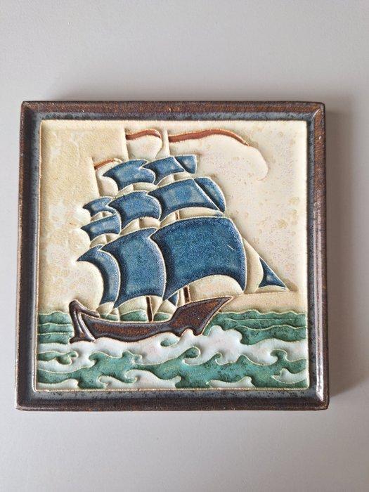 Tegel (2) - Cloisonne tegels - De Porceleyne Fles, Delft -, Antiek en Kunst, Antiek | Glaswerk en Kristal