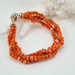 Bloedkoraal - Zilver - Armband - CORALLO MEDITERRANEO, Antiek en Kunst, Curiosa en Brocante