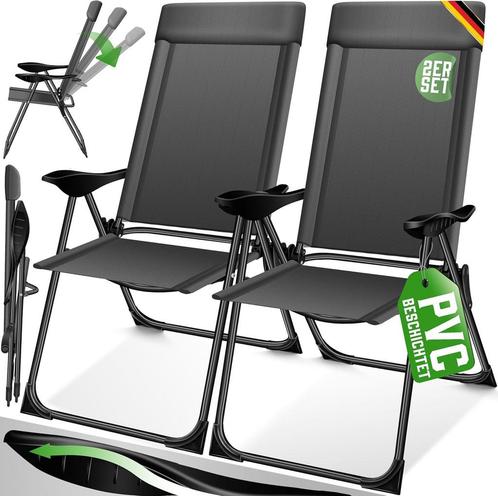 KESSER® Tuinstoel Opklapbaar - Set van 2 - Antislip - Antrac, Huis en Inrichting, Woonaccessoires | Overige, Verzenden