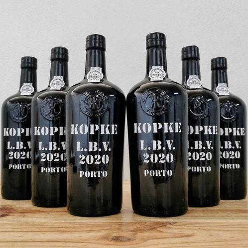 2020 Kopke - Late Bottled Vintage Port -  Porto  - 6 Flessen, Verzamelen, Wijnen