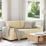 vidaXL 2-zitsbank crème 140 cm stof, Huis en Inrichting, Zetels | Zetels, Verzenden, Nieuw