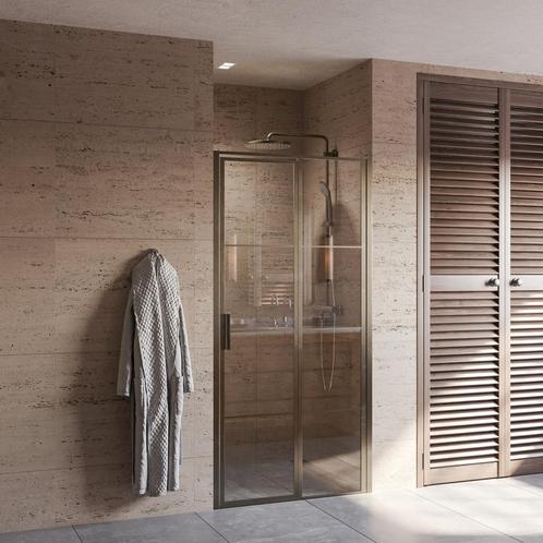Nisdeur Set BWS Frame 100 cm Gunmetal, Doe-het-zelf en Bouw, Sanitair, Douche, Nieuw, Ophalen of Verzenden