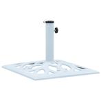 vidaXL Socle de parasol Blanc 12 kg 49 cm Fonte, Verzenden, Neuf