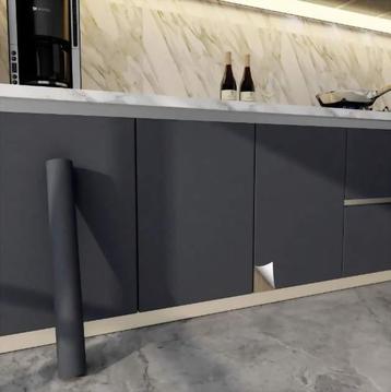 Zelf je keukenkastjes wrappen met wrapfolie? Interieurfolie beschikbaar voor biedingen