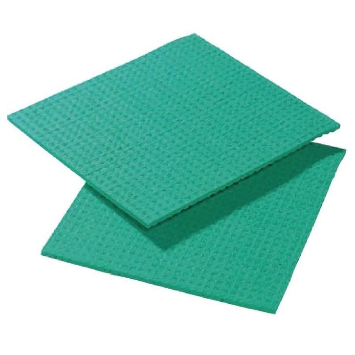 Sponsdoekje groen | 10 stuks | Cellulose/Polyester |, Zakelijke goederen, Horeca | Keukenapparatuur, Nieuw in verpakking, Verzenden