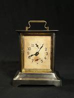 Wekker - Junghans/Hamburg Amercan Clock -  Art Deco Messing,, Antiek en Kunst, Antiek | Klokken