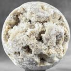 GEEN RESERVEPRIJS - Prachtig wit Druzy-kristal Bol op een, Antiek en Kunst