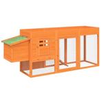 Kippenren 204cm Bruin Grenen | OP = OP! -40%, Dieren en Toebehoren, Verzenden, Nieuw, Kippenhok of Kippenren