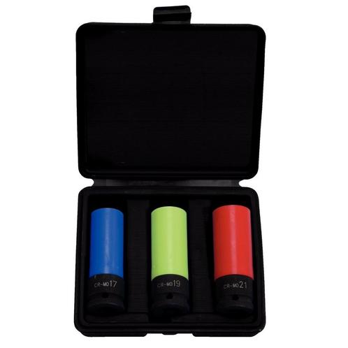 WEBER TOOLS 1/2 Krachtdoppen set voor wielen 17-19-21 mm, Auto diversen, Autogereedschap, Nieuw, Ophalen of Verzenden