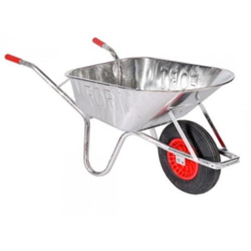 Kruiwagen warm verzinkt 85liter bouw ronde neus met, Doe-het-zelf en Bouw, Transportwagens, Nieuw