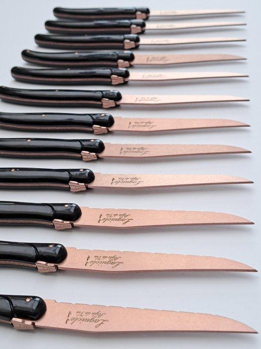 Laguiole - 12x Steak Knives - Copper Red - Style de -, Antiek en Kunst, Antiek | Keukengerei