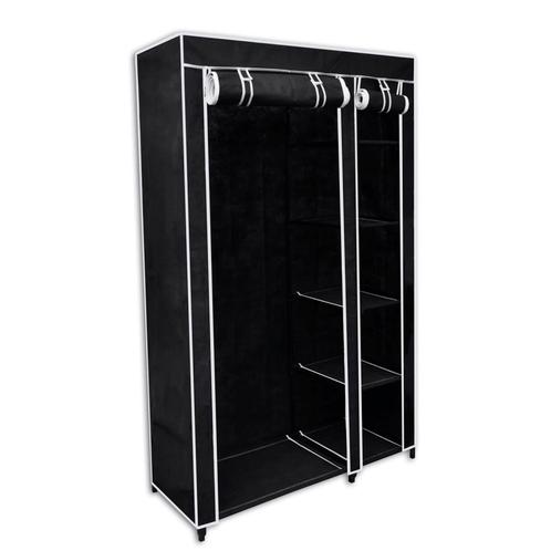 vidaXL Kledingkast opvouwbaar 110x45x175 cm zwart, Huis en Inrichting, Kasten | Kleerkasten, Nieuw, Verzenden