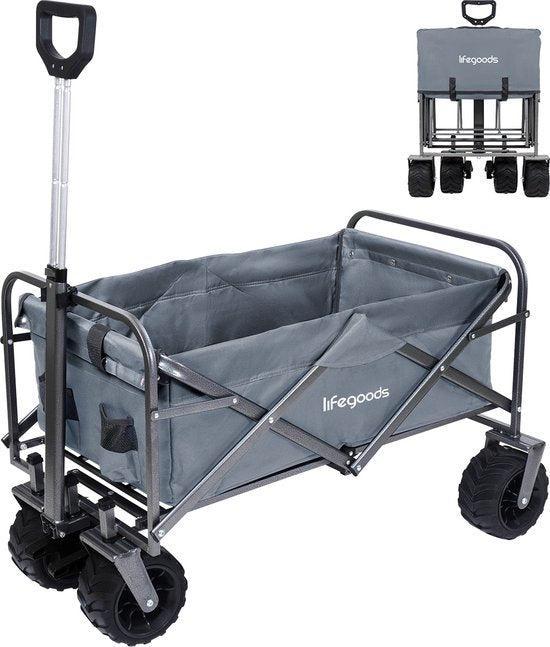 2dekans | LifeGoods Bolderkar - Opvouwbaar - 80KG, Fietsen en Brommers, Fietsaccessoires | Aanhangwagens en Karren, Ophalen of Verzenden
