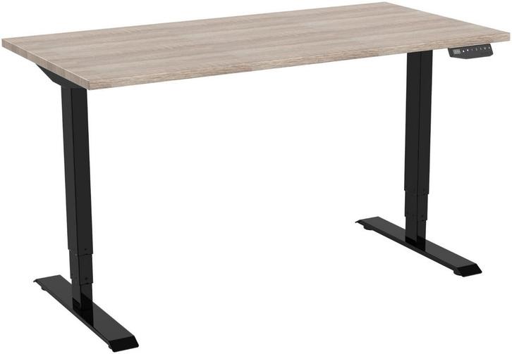Zit-sta elektrisch bureau 2-motor, 160x80 cm zwart- Midden, Huis en Inrichting, Bureaus, Stabureau, Nieuw, Elektrisch