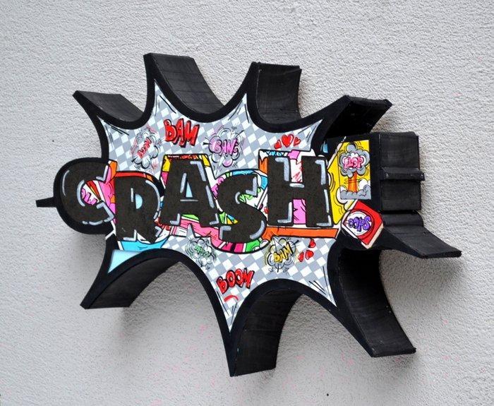 Patrycja Mroczkowska - CRASH! 3D Pop Art XL, Antiquités & Art, Art | Objets design
