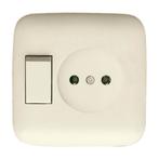 ABB Busch-Jaeger Interrupteur Prise Combiné Série SI Crème -, Doe-het-zelf en Bouw, Verzenden, Nieuw