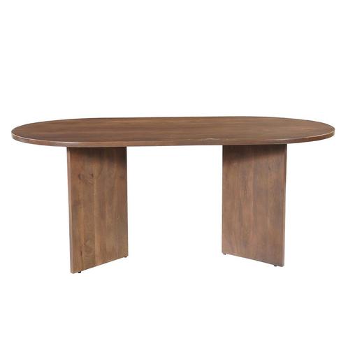 Mangohouten Eettafel Eilis 180x100 cm Walnoot, Huis en Inrichting, Tafels | Eettafels, Nieuw, Overige houtsoorten, Overige vormen