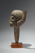 Een houten hoofd - Lobi - Burkina Faso, Antiek en Kunst