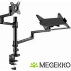 Gembird MA-DA-04 laptop en monitor bureausteun 32  Zwart, Computers en Software, Verzenden, Nieuw