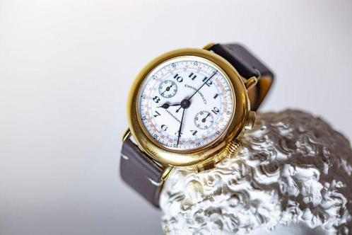 Eberhard & Co. - SUISSE Chronographe Porcelain Dial Vermeil, Handtassen en Accessoires, Horloges | Heren