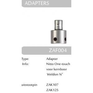 Bdszaf004 adapter nitto one-touch voor kernboor weldon 3/4, Bricolage & Construction, Outillage | Foreuses