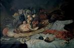 Jan Van Mierlo (XIX-XX) - Fruitstilleven met kreeft en wild, Antiek en Kunst