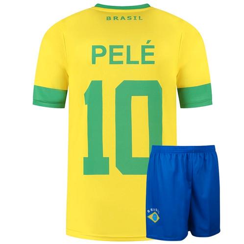 Kingdo Brazilie Voetbaltenue Thuis Pele - Kind en, Sport en Fitness, Voetbal, Bal, Nieuw, Verzenden