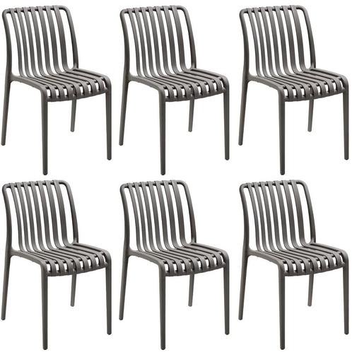 tectake Tuinstoelen Alcudia, weerbestendig, stapelbaar - ant, Tuin en Terras, Overige Tuin en Terras, Verzenden