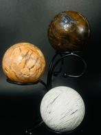 Agate Sphere Trio Zeldzame collectie uit India, Tanzania en