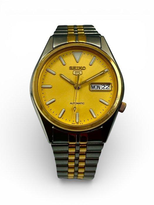Seiko - Seiko 5 Automatic Day-Date - Japan Made – Gold Dial, Handtassen en Accessoires, Horloges | Heren