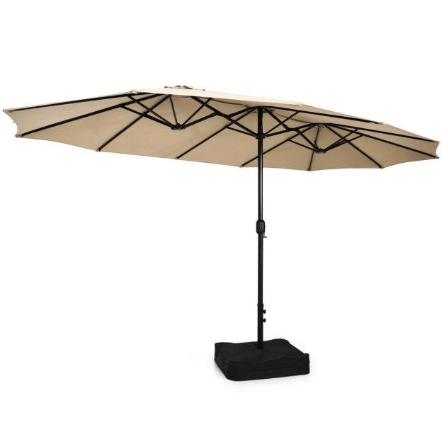 2dekans | Coast Parasol - Dubbelzijdig - Incl. Voet - 451,5, Tuin en Terras, Zonneschermen, Ophalen of Verzenden