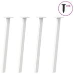 vidaXL Console tafelpoten 4 st 72 cm staal wit, Verzenden, Nieuw